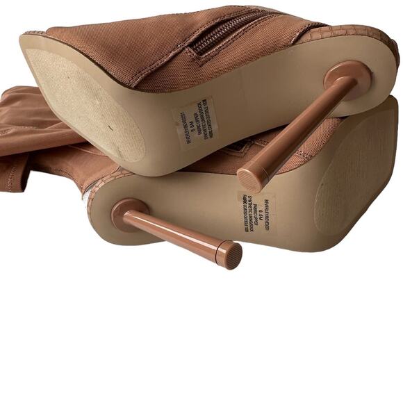 Steve Madden Boots Beverley Blush Mesh Nude Over Knee Boot Women's Size 6.5 - Picture 8 of 10